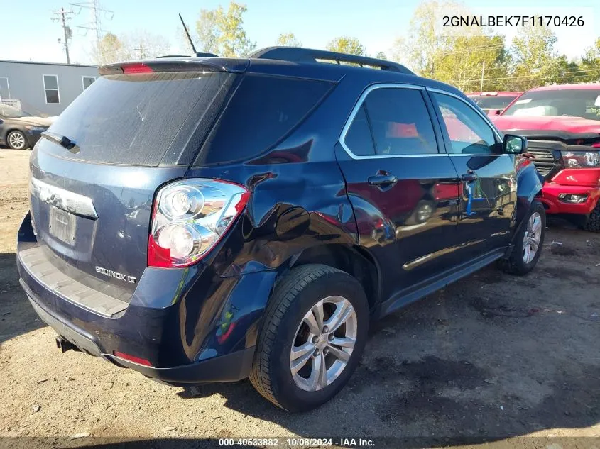 2015 Chevrolet Equinox Lt VIN: 2GNALBEK7F1170426 Lot: 40533882