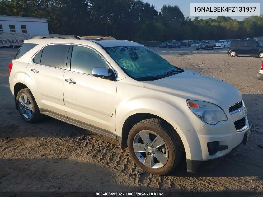 2015 Chevrolet Equinox Lt VIN: 1GNALBEK4FZ131977 Lot: 40549332