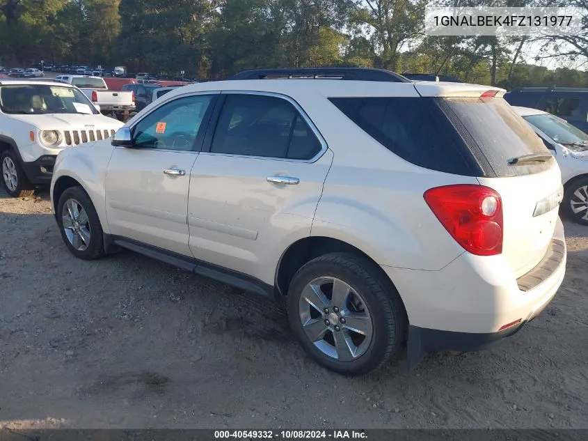 2015 Chevrolet Equinox Lt VIN: 1GNALBEK4FZ131977 Lot: 40549332