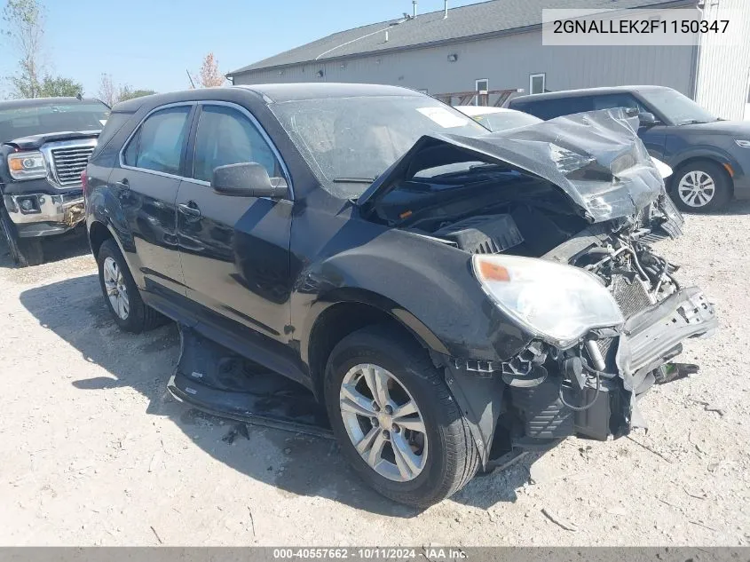 2015 Chevrolet Equinox L VIN: 2GNALLEK2F1150347 Lot: 40557662