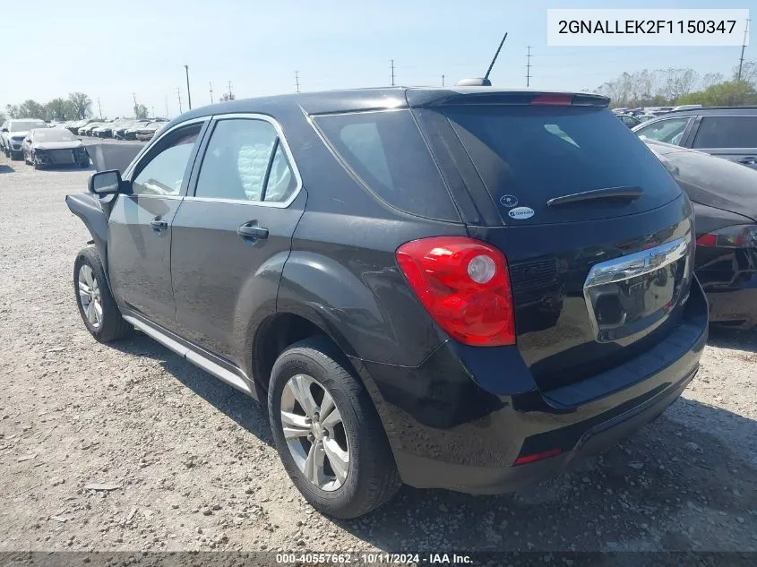 2015 Chevrolet Equinox L VIN: 2GNALLEK2F1150347 Lot: 40557662