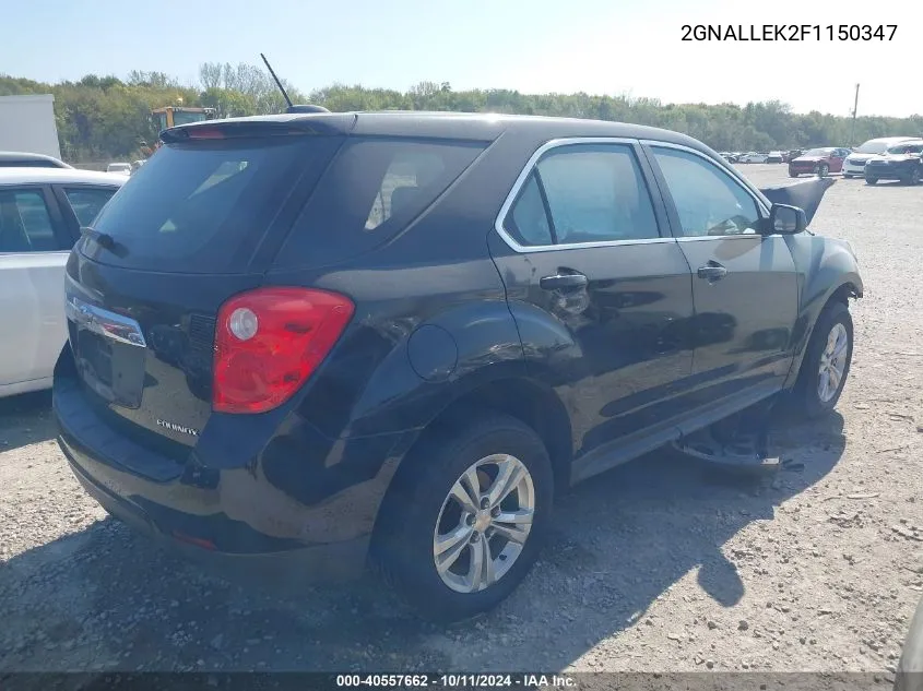 2015 Chevrolet Equinox L VIN: 2GNALLEK2F1150347 Lot: 40557662