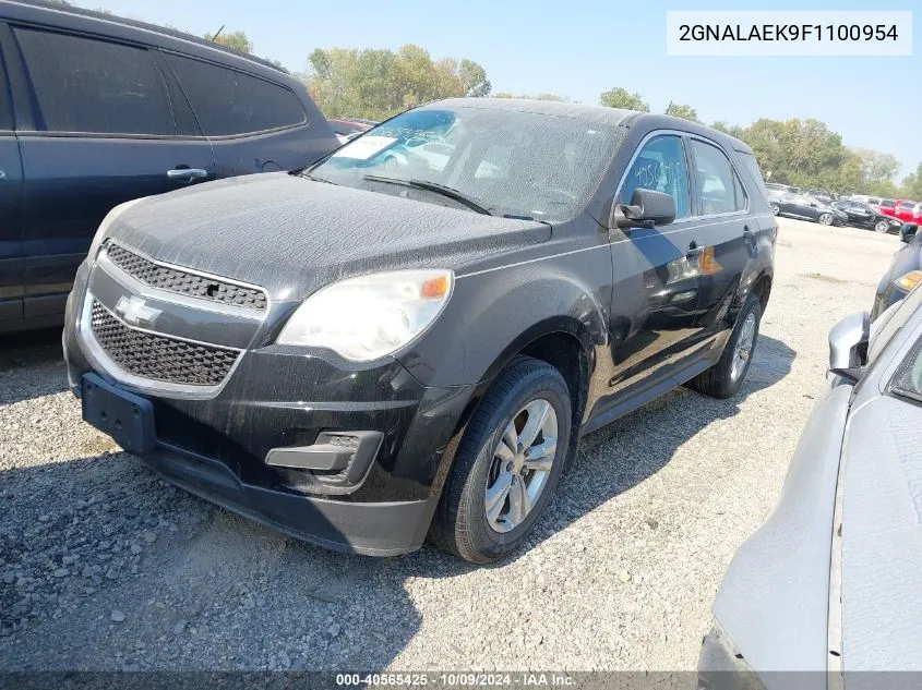 2015 Chevrolet Equinox Ls VIN: 2GNALAEK9F1100954 Lot: 40565425