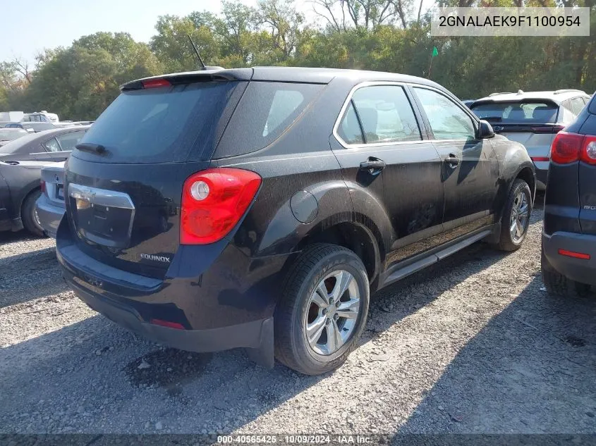 2015 Chevrolet Equinox Ls VIN: 2GNALAEK9F1100954 Lot: 40565425