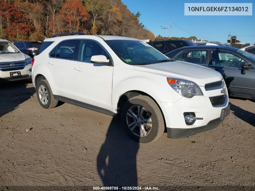 2015 Chevrolet Equinox 2Lt VIN: 1GNFLGEK6FZ134012 Lot: 40569705