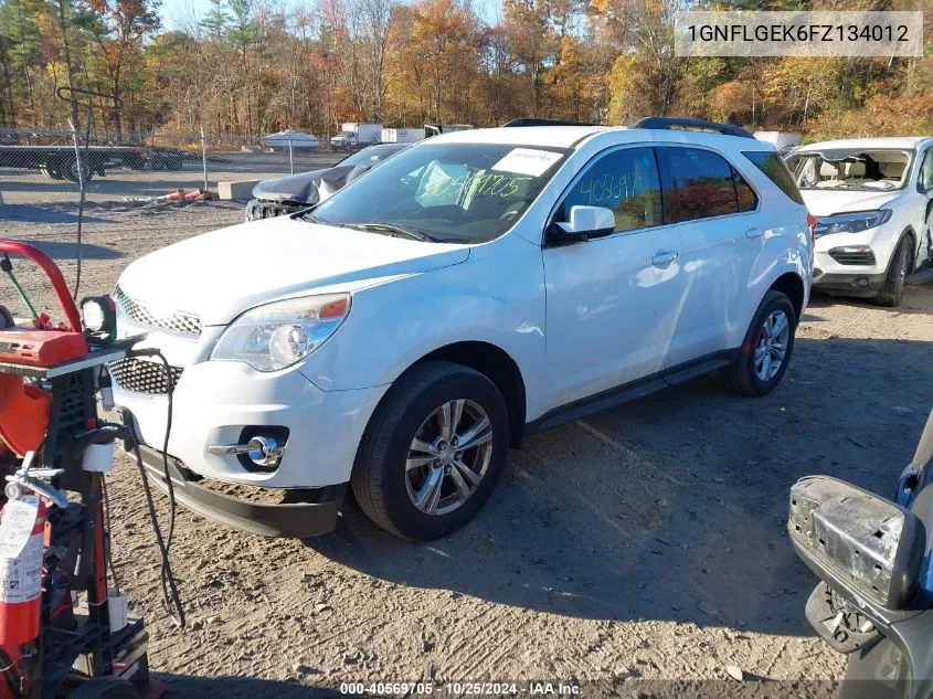 2015 Chevrolet Equinox 2Lt VIN: 1GNFLGEK6FZ134012 Lot: 40569705