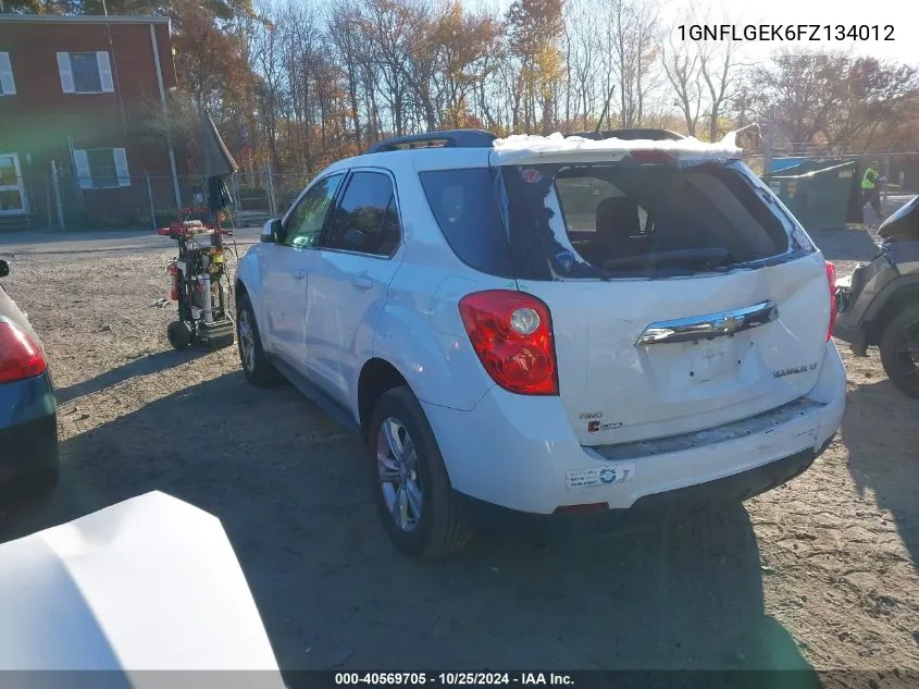 2015 Chevrolet Equinox 2Lt VIN: 1GNFLGEK6FZ134012 Lot: 40569705