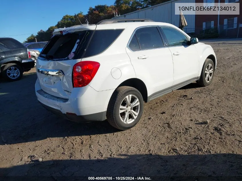 2015 Chevrolet Equinox 2Lt VIN: 1GNFLGEK6FZ134012 Lot: 40569705