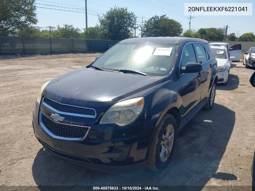 2015 Chevrolet Equinox Ls VIN: 2GNFLEEKXF6221041 Lot: 40575633