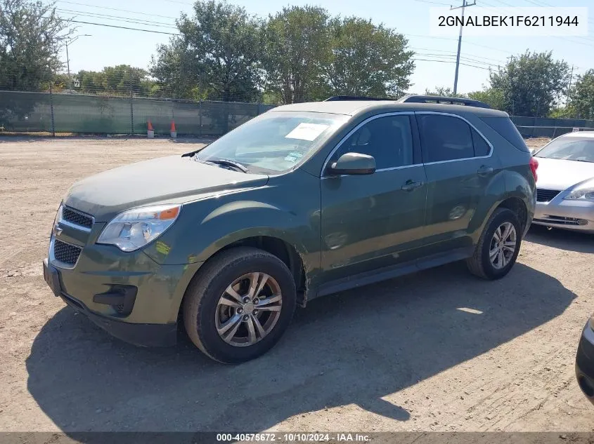 2015 Chevrolet Equinox 1Lt VIN: 2GNALBEK1F6211944 Lot: 40575672