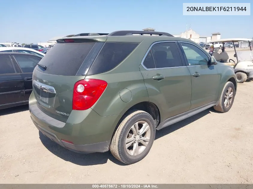 2015 Chevrolet Equinox 1Lt VIN: 2GNALBEK1F6211944 Lot: 40575672