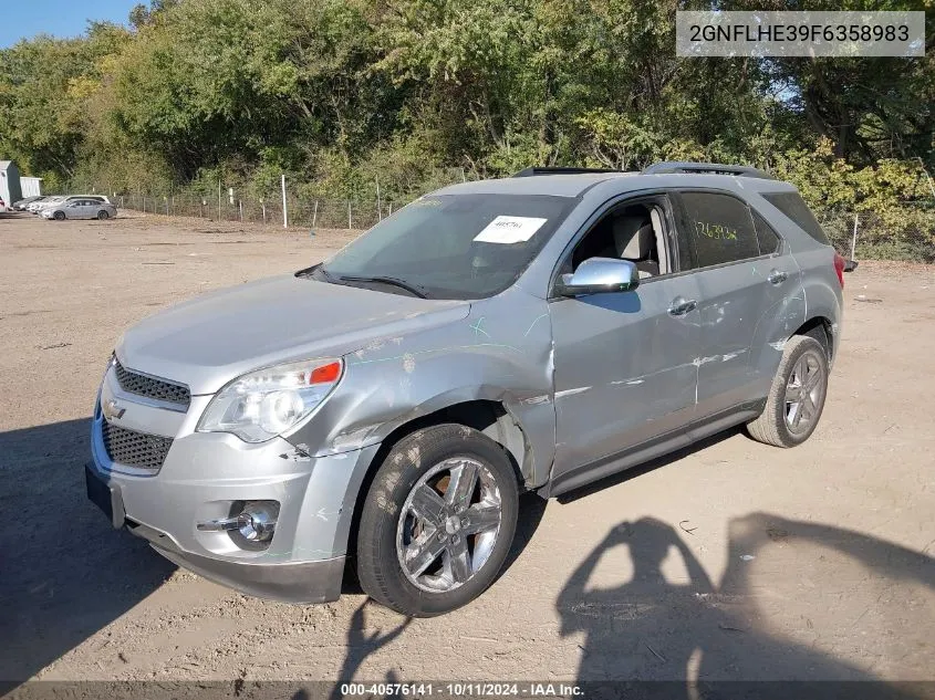 2015 Chevrolet Equinox Ltz VIN: 2GNFLHE39F6358983 Lot: 40576141