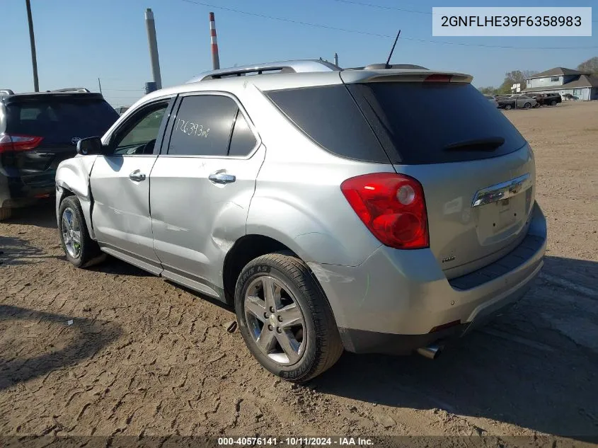 2015 Chevrolet Equinox Ltz VIN: 2GNFLHE39F6358983 Lot: 40576141