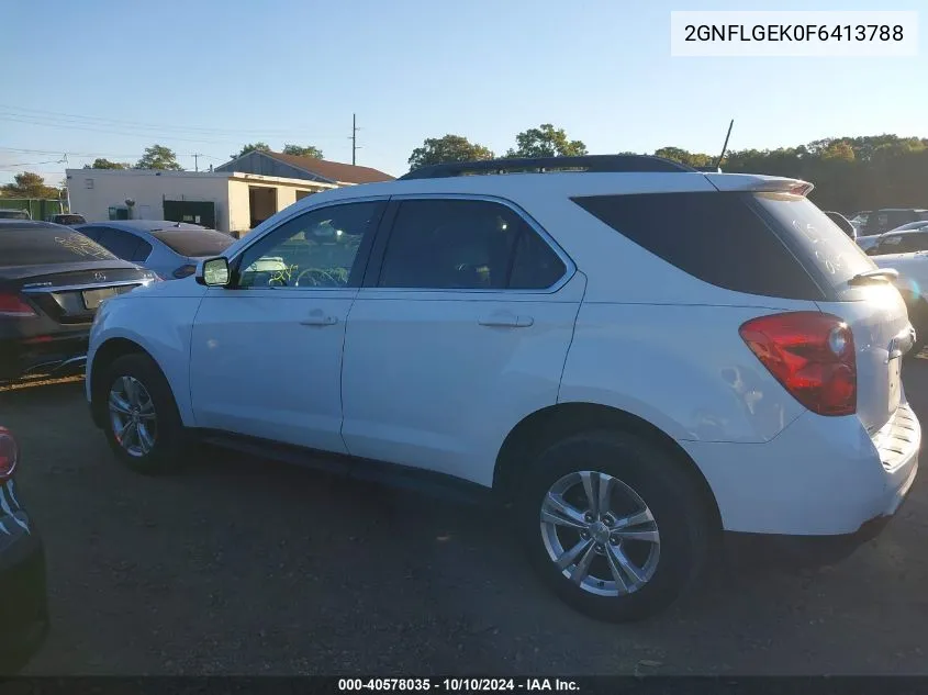 2015 Chevrolet Equinox 2Lt VIN: 2GNFLGEK0F6413788 Lot: 40578035