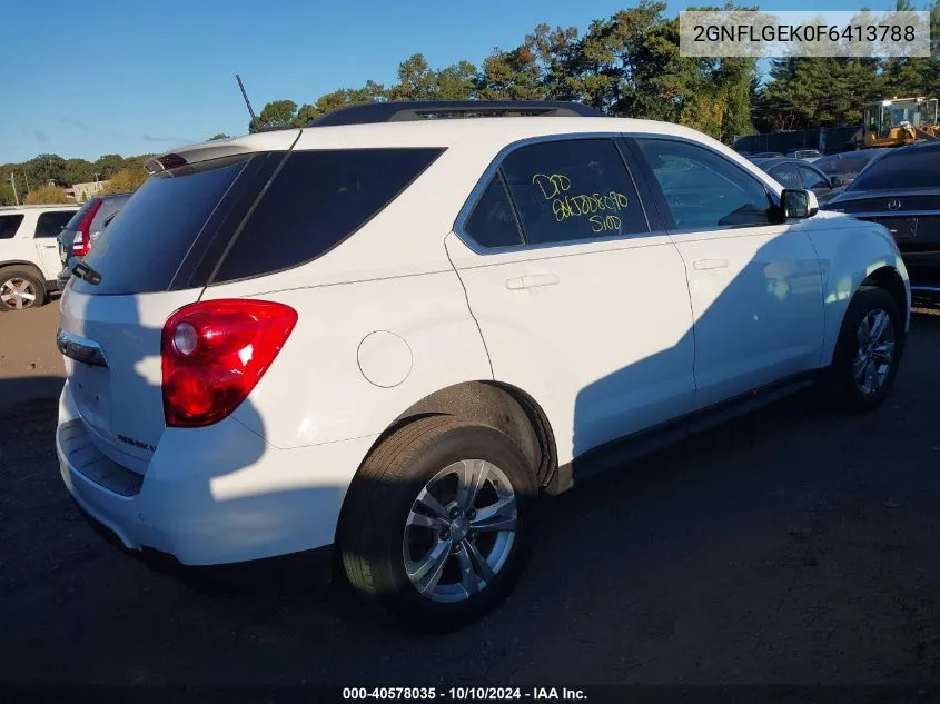 2015 Chevrolet Equinox 2Lt VIN: 2GNFLGEK0F6413788 Lot: 40578035