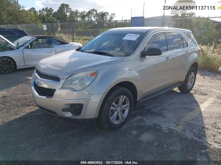 2015 Chevrolet Equinox Ls VIN: 2GNALAEK9F1137115 Lot: 40603932