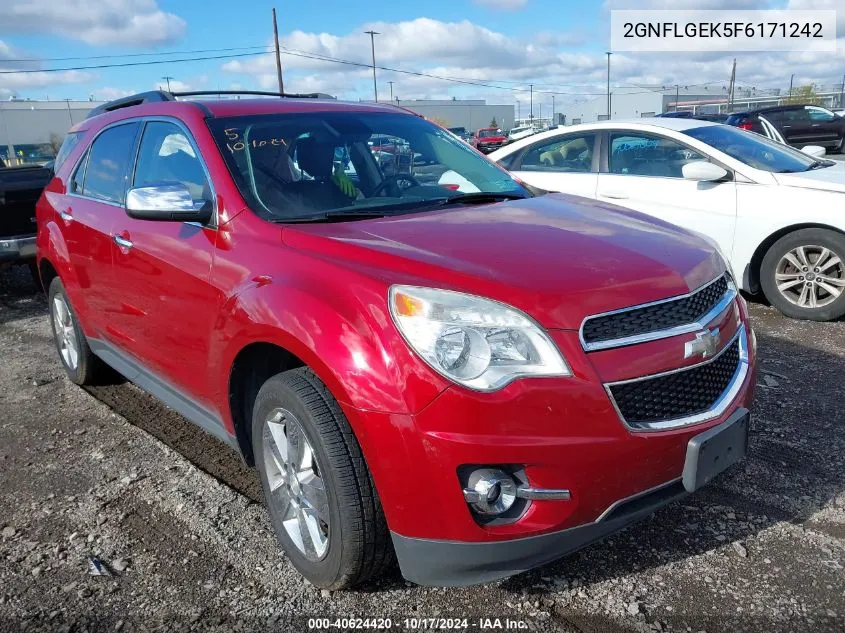 2015 Chevrolet Equinox 2Lt VIN: 2GNFLGEK5F6171242 Lot: 40624420