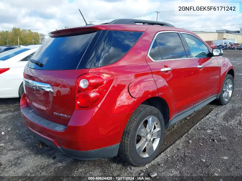 2GNFLGEK5F6171242 2015 Chevrolet Equinox 2Lt