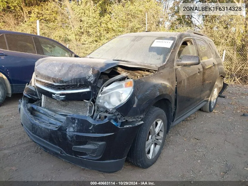 2015 Chevrolet Equinox 1Lt VIN: 2GNALBEK1F6314328 Lot: 40683114