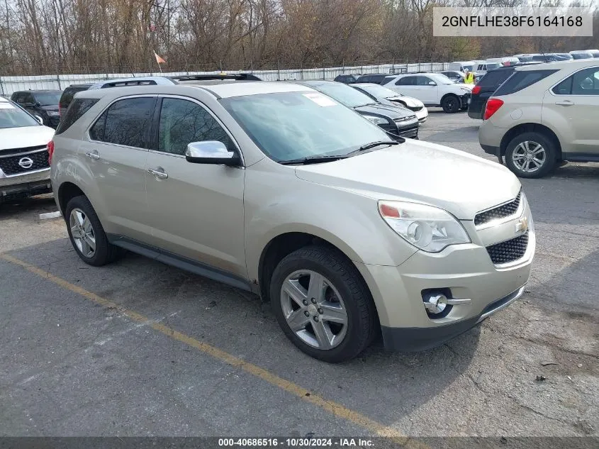 2015 Chevrolet Equinox Ltz VIN: 2GNFLHE38F6164168 Lot: 40686516