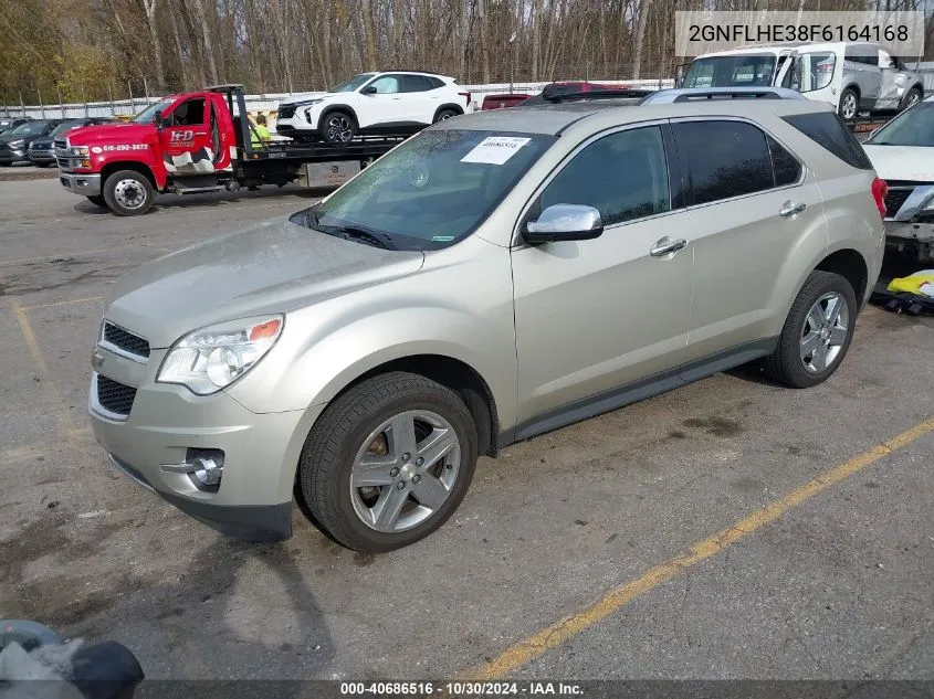 2015 Chevrolet Equinox Ltz VIN: 2GNFLHE38F6164168 Lot: 40686516