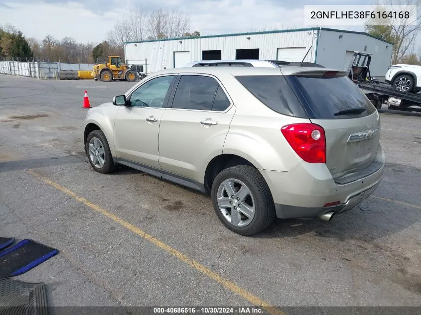 2015 Chevrolet Equinox Ltz VIN: 2GNFLHE38F6164168 Lot: 40686516