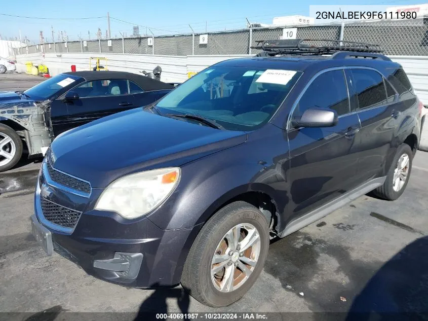 2015 Chevrolet Equinox 1Lt VIN: 2GNALBEK9F6111980 Lot: 40691957