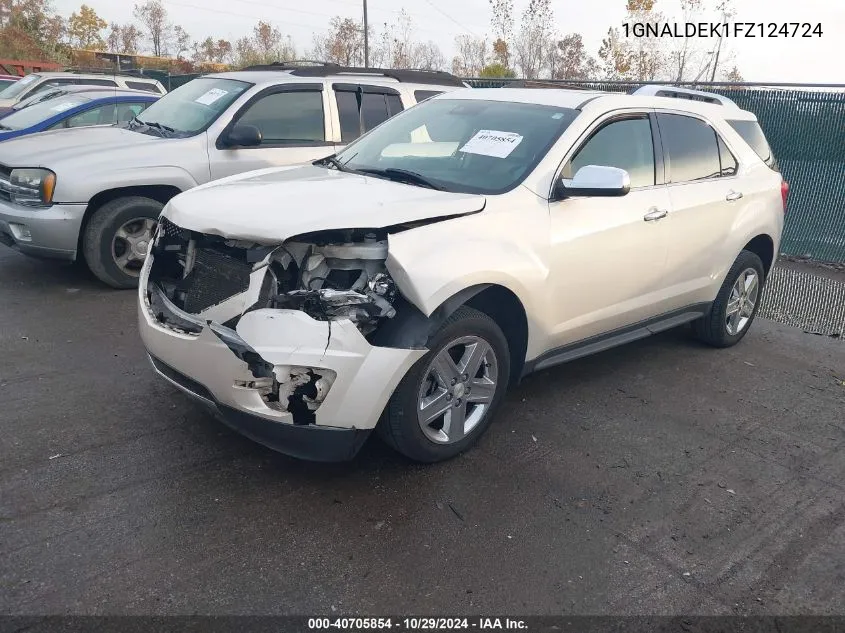 2015 Chevrolet Equinox Ltz VIN: 1GNALDEK1FZ124724 Lot: 40705854