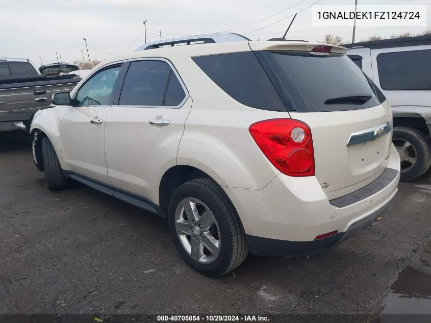 2015 Chevrolet Equinox Ltz VIN: 1GNALDEK1FZ124724 Lot: 40705854