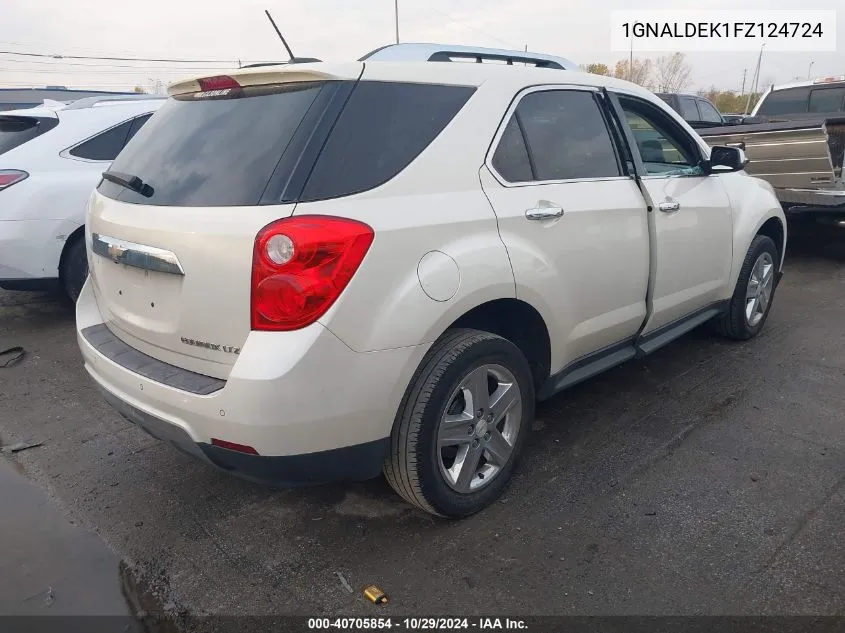 2015 Chevrolet Equinox Ltz VIN: 1GNALDEK1FZ124724 Lot: 40705854