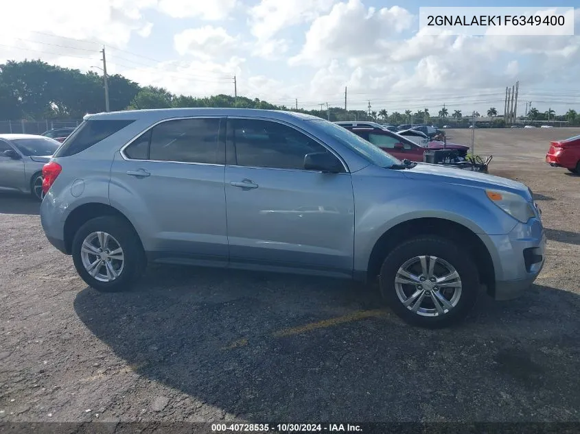 2GNALAEK1F6349400 2015 Chevrolet Equinox Ls