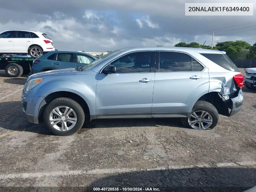 2GNALAEK1F6349400 2015 Chevrolet Equinox Ls