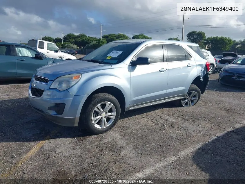 2GNALAEK1F6349400 2015 Chevrolet Equinox Ls