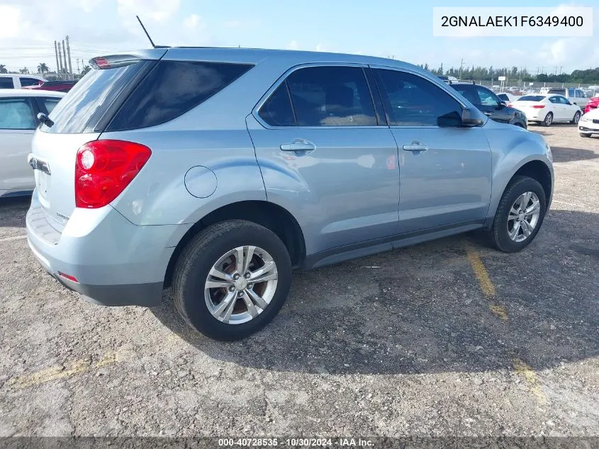 2GNALAEK1F6349400 2015 Chevrolet Equinox Ls