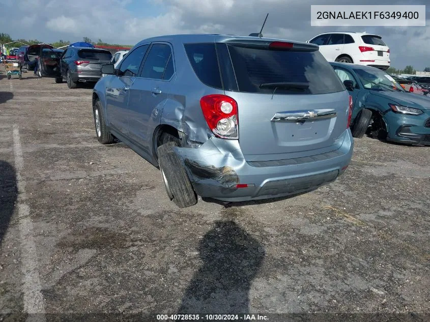 2GNALAEK1F6349400 2015 Chevrolet Equinox Ls