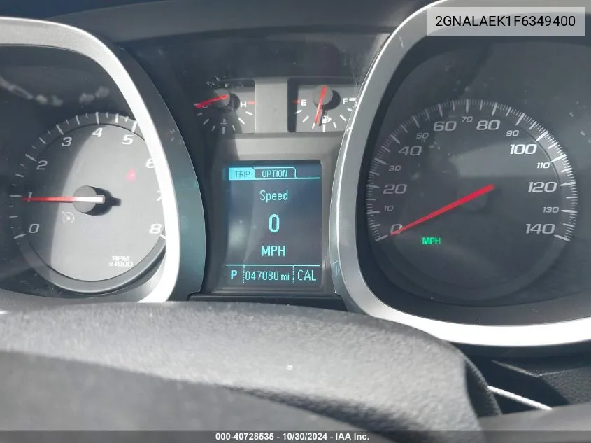 2GNALAEK1F6349400 2015 Chevrolet Equinox Ls