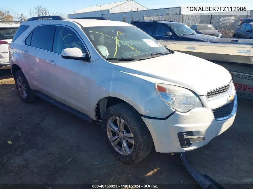 2015 Chevrolet Equinox 1Lt VIN: 1GNALBEK7FZ112906 Lot: 40758923