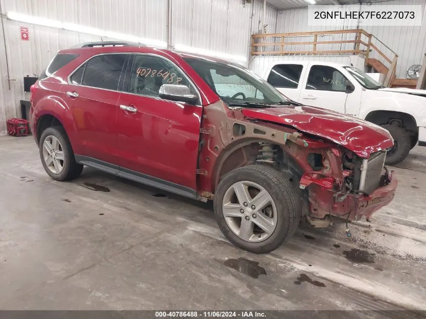 2015 Chevrolet Equinox Ltz VIN: 2GNFLHEK7F6227073 Lot: 40786488