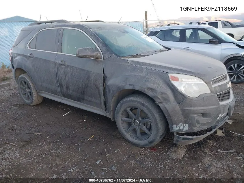 2015 Chevrolet Equinox 1Lt VIN: 1GNFLFEK9FZ118669 Lot: 40786762