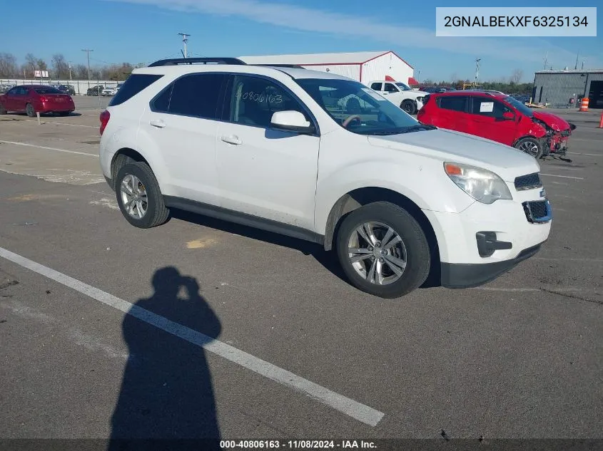 2015 Chevrolet Equinox 1Lt VIN: 2GNALBEKXF6325134 Lot: 40806163