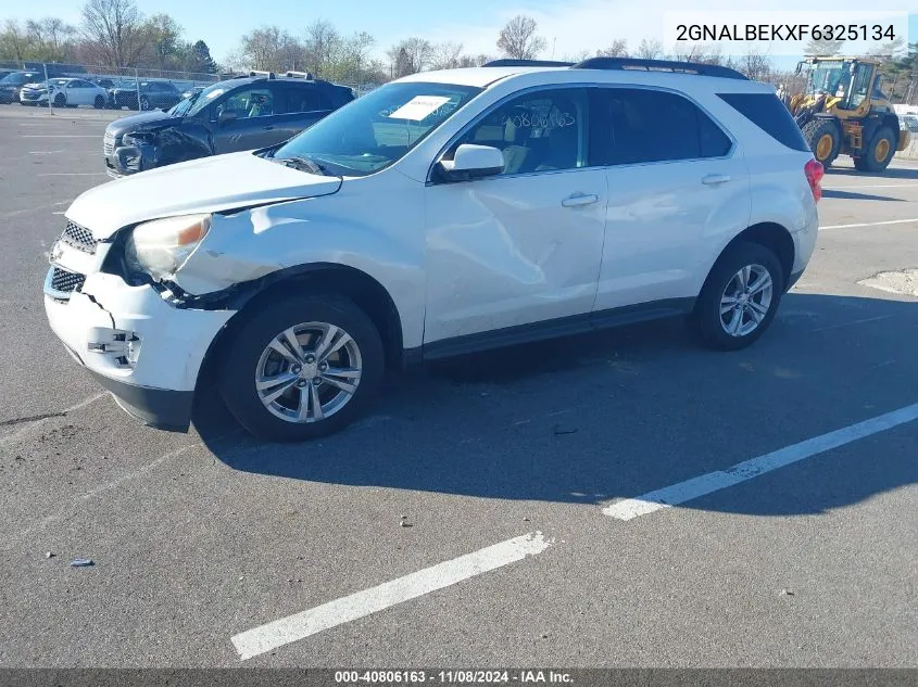 2015 Chevrolet Equinox 1Lt VIN: 2GNALBEKXF6325134 Lot: 40806163