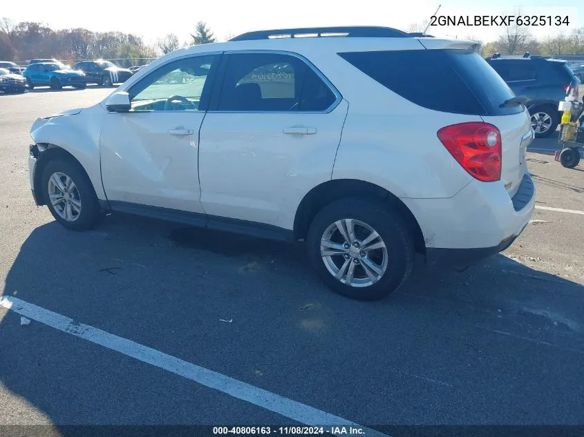 2015 Chevrolet Equinox 1Lt VIN: 2GNALBEKXF6325134 Lot: 40806163