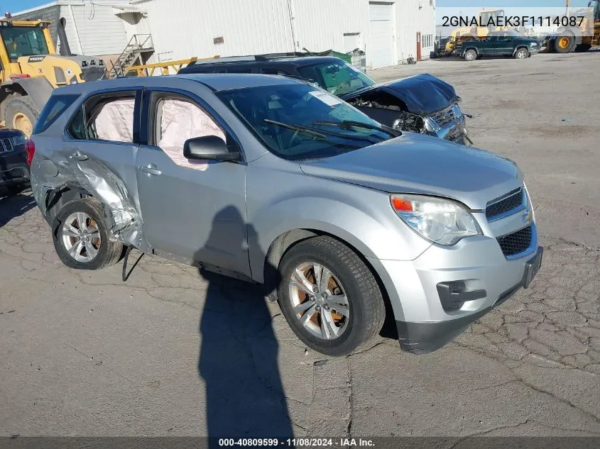 2015 Chevrolet Equinox Ls VIN: 2GNALAEK3F1114087 Lot: 40809599