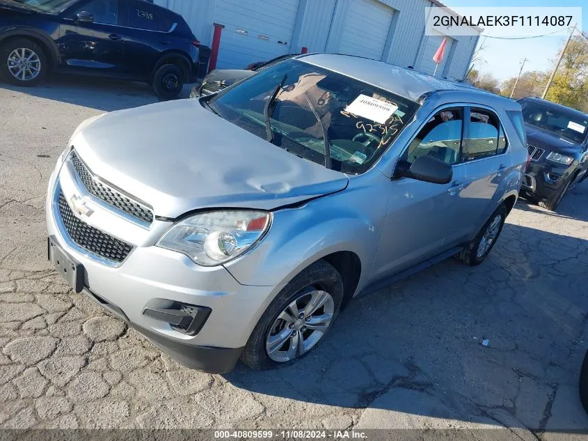 2015 Chevrolet Equinox Ls VIN: 2GNALAEK3F1114087 Lot: 40809599