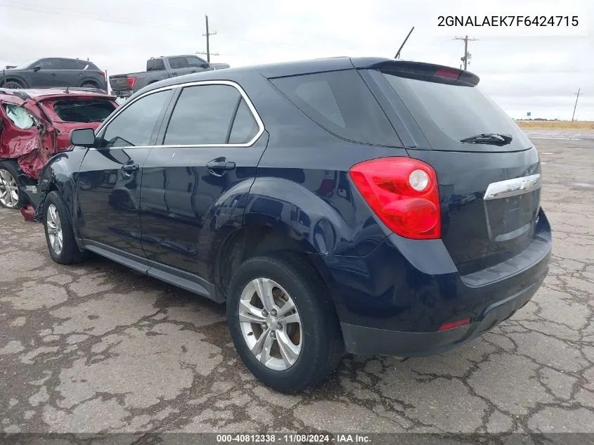 2015 Chevrolet Equinox Ls VIN: 2GNALAEK7F6424715 Lot: 40812338