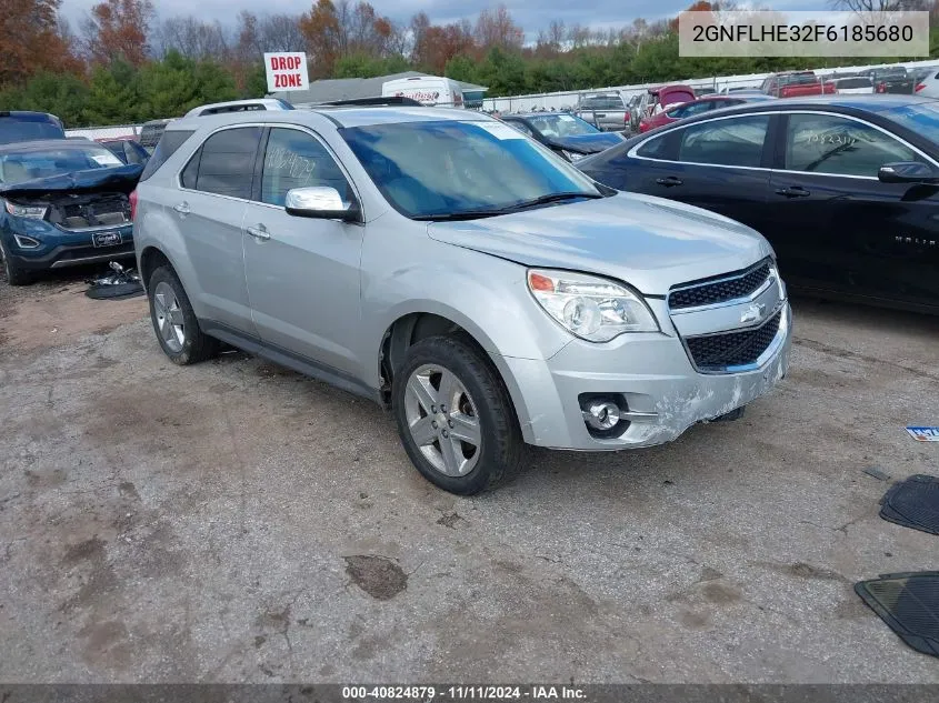 2015 Chevrolet Equinox Ltz VIN: 2GNFLHE32F6185680 Lot: 40824879