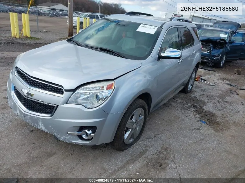 2015 Chevrolet Equinox Ltz VIN: 2GNFLHE32F6185680 Lot: 40824879