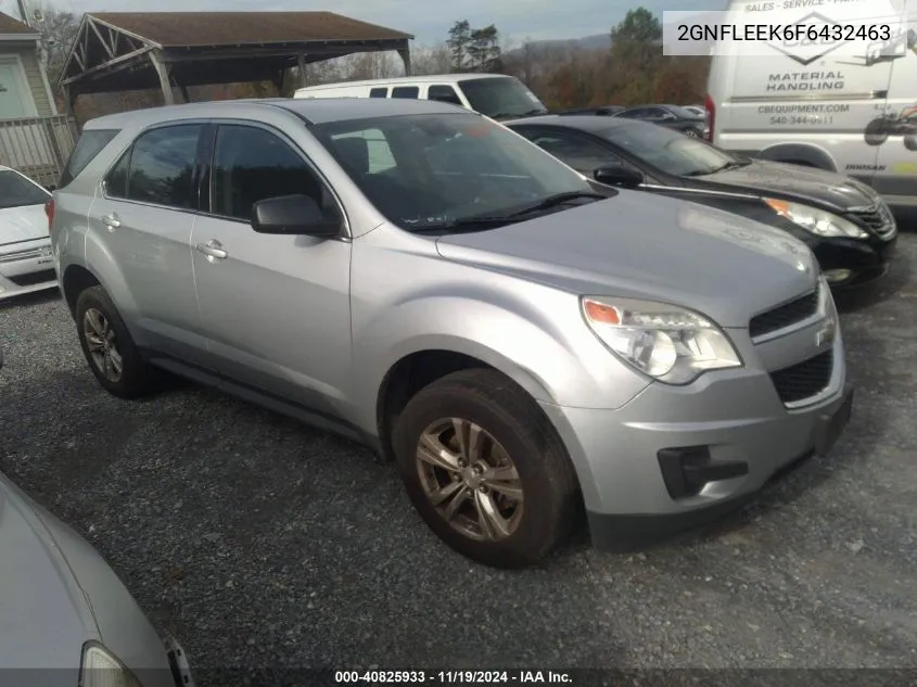 2015 Chevrolet Equinox Ls VIN: 2GNFLEEK6F6432463 Lot: 40825933