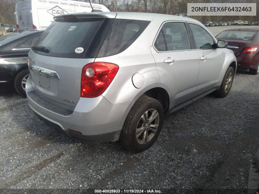 2015 Chevrolet Equinox Ls VIN: 2GNFLEEK6F6432463 Lot: 40825933