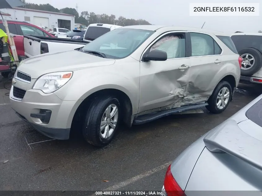 2015 Chevrolet Equinox Ls VIN: 2GNFLEEK8F6116532 Lot: 40827321